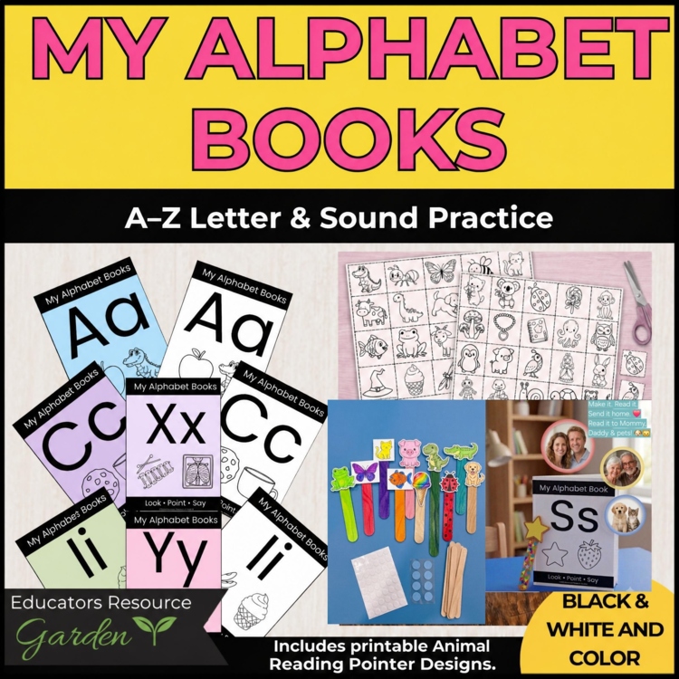 My Alphabet Books A–Z | Printable Alphabet Books for Pre-K & K & 1st Grade
